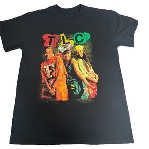 Vintage 90s TLC Rap T-Shirt Sz Medium‎ Black